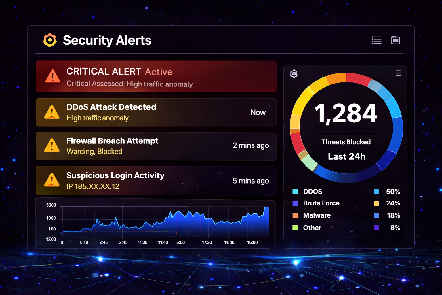 Security alerts dashboard