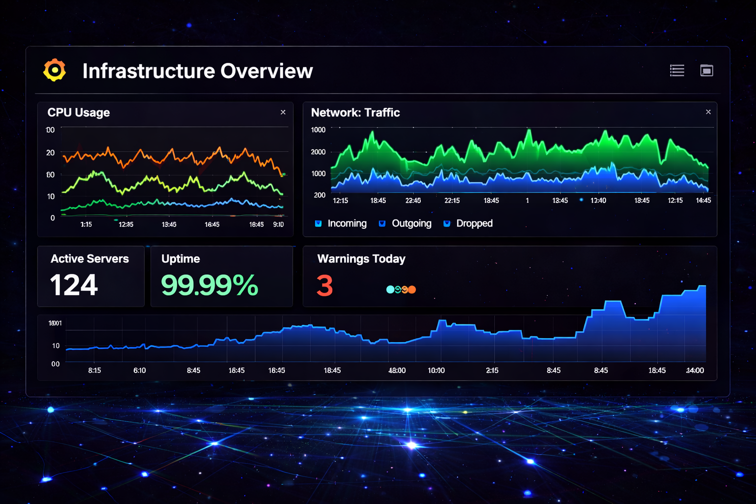 Infrastructure overview dashboard